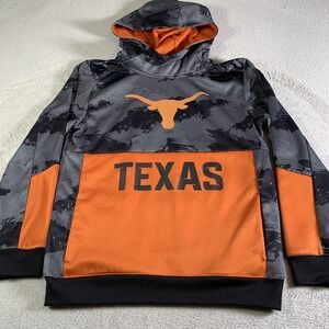 Texas Longhorns Hoodie Boys Large 14/16 Orange NCAA Football GEN2 Sweatshirt